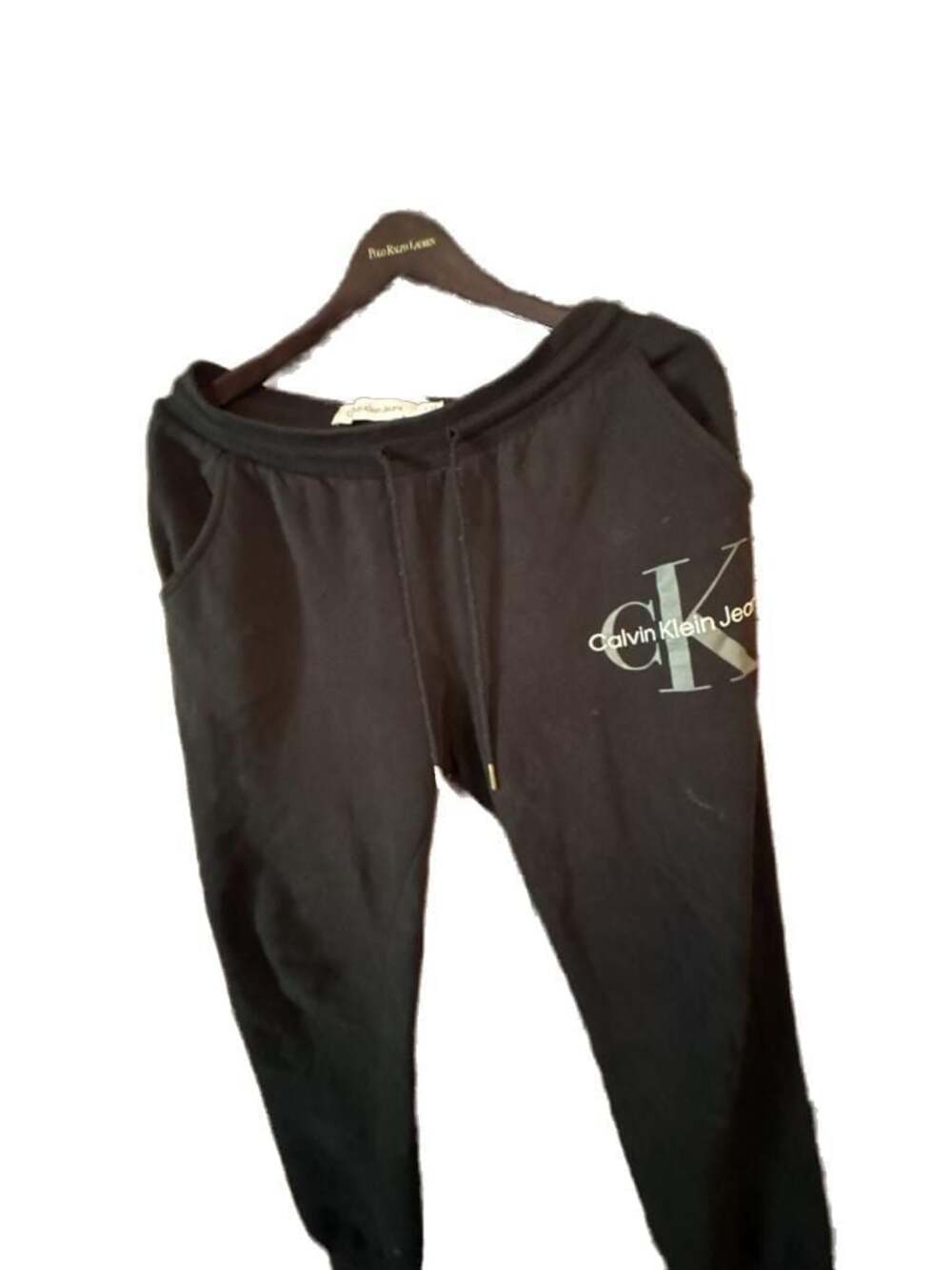 Calvin Klein Jeans Logo Sweatpants Black Size M